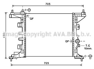 AVA QUALITY COOLING Радиатор, охлаждение двигателя OL2568